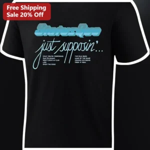 Status Quo Just Supposin Album Tracklist Graphic Tee Classic Rock Band Merch Gift available at our Los Angeles warehouse