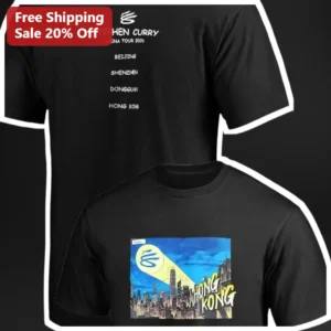 Stephen Curry China Tour 2026 Beijing Shenzhen Dongguan Hong Kong Tee available at our Los Angeles warehouse