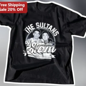 Sultans of Slam Tee Vintage 1986 NBA Basketball Retro Graphic Shirt for Men available at our Los Angeles warehouse