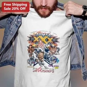 Super Bowl XXX Dallas Cowboys Super Champs Vintage Football Tee available at our Los Angeles warehouse