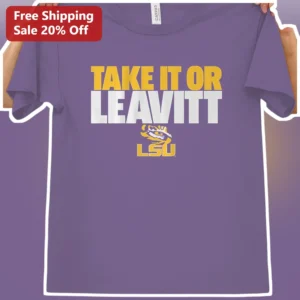 Take It Or Leavitt Tee Karoline Leavitt Pun Graphic Shirt Political Humor Gift available at our Los Angeles warehouse