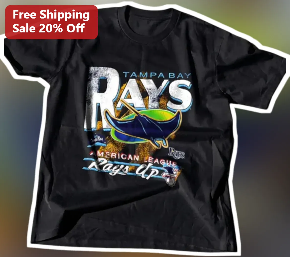 Tampa Bay Rays American League Rays Up Vintage Distressed Gr — Los Angeles Tampa Bay Rays American League Rays Up Vintage Distressed Graphic Tee for MLB Baseball Fans available at our Los Angeles warehouse