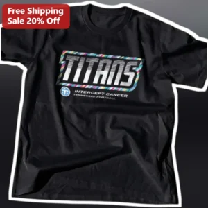 Tennessee Titans Intercept Cancer Tee NFL Crucial Catch Awareness Shirt available at our Los Angeles warehouse