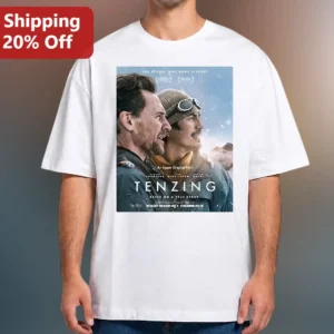 Tenzing The Ascent That Made History Tee Mount Everest 1953 Norgay Hillary Tribute Graphic Shirt available at our Los Angeles warehouse
