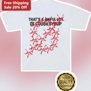 That's A Awful Lot Of Cough Syrup Baseball Number 9 Graphic Tee available at our Los Angeles warehouse