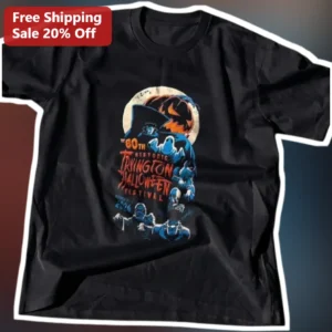 The 80th Historic Tri-Rington Halloween Festival Tee Retro Spooky Jack O Lantern Graphic Shirt available at our Los Angeles warehouse