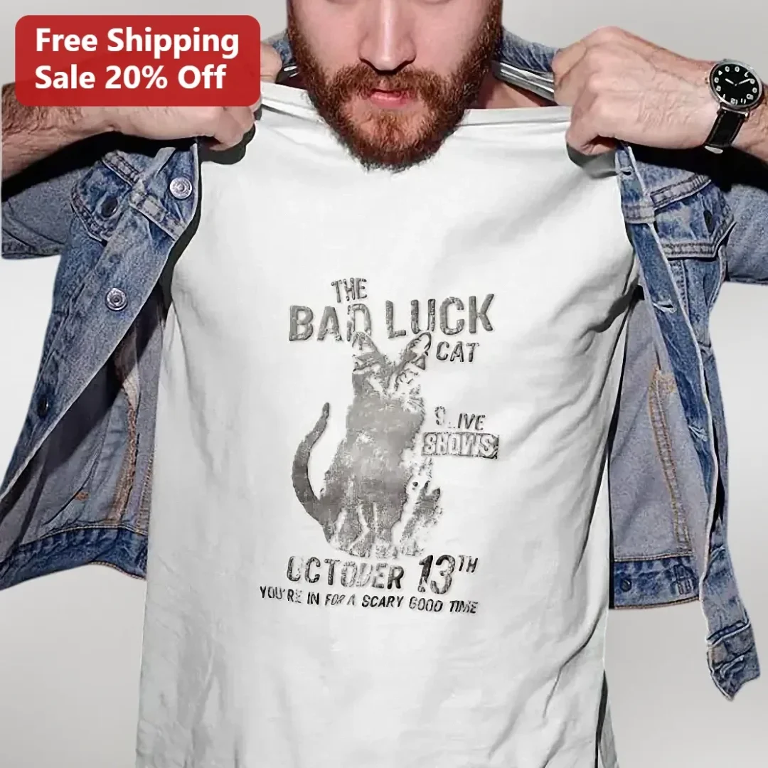 The Bad Luck Cat Live Shows October 13th Scary Good Time Vin — Los Angeles The Bad Luck Cat Live Shows October 13th Scary Good Time Vintage Graphic Tee available at our Los Angeles warehouse