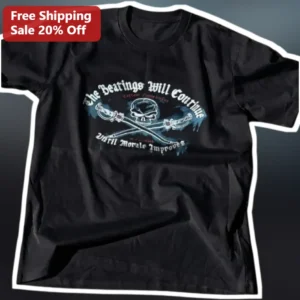 The Bearings Will Continue Until Morale Improves Tee Captain Jack Sparrow Pirate Skull Graphic Shirt available at our Los Angeles warehouse
