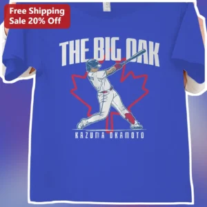 The Big Dak Kazuma Okamoto Tee Toronto Blue Jays Fan Gift available at our Los Angeles warehouse