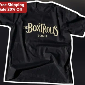 The Boxtrolls Tee Vintage Movie Logo Graphic T-Shirt for Fans available at our Los Angeles warehouse