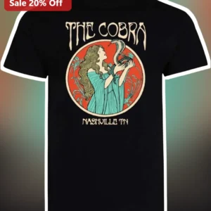 The Cobra Nashville Tee East Nashville Live Music Venue Graphic Shirt available at our Los Angeles warehouse