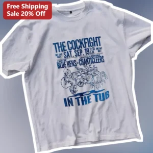 The Cockfight in the Tub Vintage Rooster Art Tee available at our Los Angeles warehouse