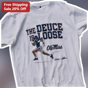 The Deuce Is Loose Ole Miss Rebels Football Graphic Tee available at our Los Angeles warehouse