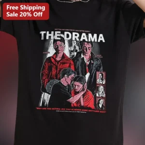 The Drama Why Are You Acting Like You've Never Done Anything Bad Funny Quote Graphic Tee available at our Los Angeles warehouse