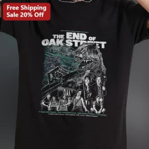 The End of Oak Street Tee Retro Horror Movie Graphic Shirt available at our Los Angeles warehouse