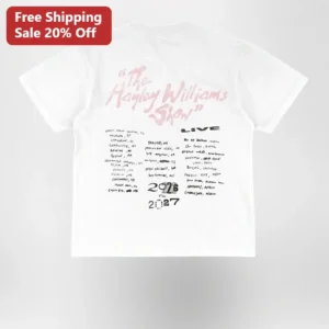 The Hayley Williams Show LIVE Tee 2026 Tour Merch Graphic T-Shirt available at our Los Angeles warehouse