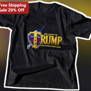The Legend of Trump Make America Great Again Tee Donald Trump Zelda Parody Political Humor Shirt available at our Los Angeles warehouse