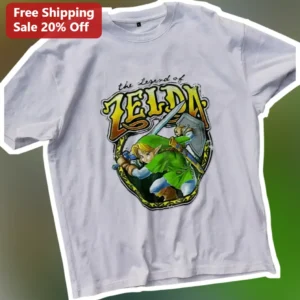 The Legend of Zelda Link Graphic Tee Retro Nintendo Gamer Gift Shirt available at our Los Angeles warehouse