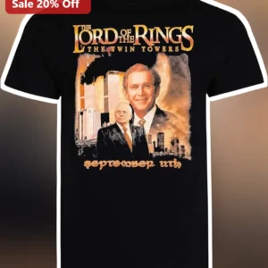 The Lord of the Rings The Twin Towers George W Bush Dick Cheney Satire Tee available at our Los Angeles warehouse