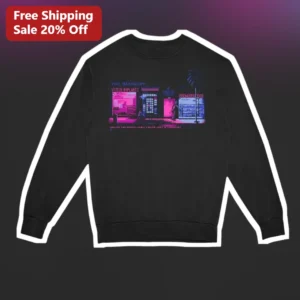 The Midnight Vetch Implants Synthwave Sweatshirt Retro Vaporwave Band Merch Gift available at our Los Angeles warehouse