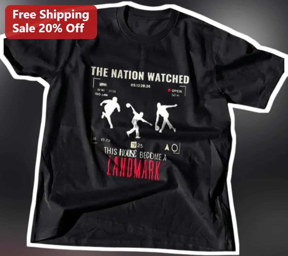 The Nation Watched This House Become A Landmark Retro VHS Basketball Graphic Tee available at our Los Angeles warehouse