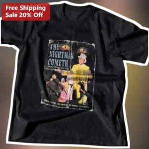 The Nightman Cometh Vincent Price Vintage Horror Movie Poster Graphic Tee available at our Los Angeles warehouse