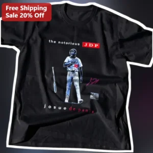 The Notorious JDP Josue De Paula Baseball Fan Tee available at our Los Angeles warehouse