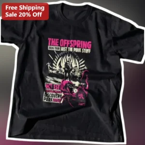 The Offspring 2026 Tour Just The Punk Stuff Graphic Tee available at our Los Angeles warehouse