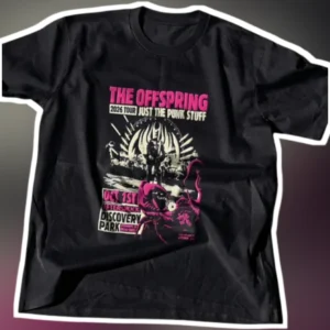 The Offspring Just The Punk Stuff Graphic Tee Vintage Concert Band Shirt for Men Women available at our Los Angeles warehouse