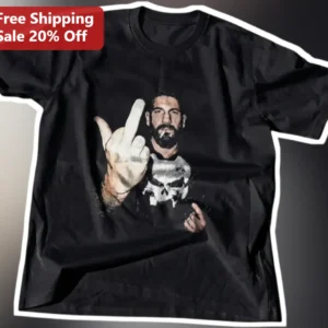 The Punisher Tee Frank Castle Vigilante Skull Graphic T-Shirt for Men available at our Los Angeles warehouse