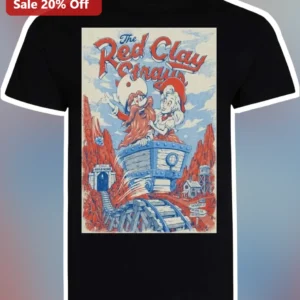 The Red Clay Strays Vintage Country Rock Band Merch Graphic Tee available at our Los Angeles warehouse