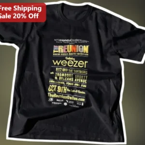 The Reunion Where Music Meets Tradition Weezer Concert Graphic Tee available at our Los Angeles warehouse