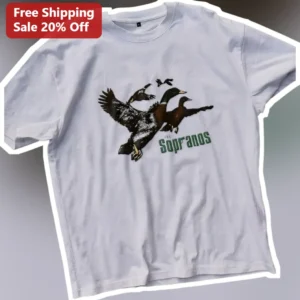 The Sopranos Tee Vintage Style Mallard Ducks Graphic T-Shirt for Men Women Fans available at our Los Angeles warehouse