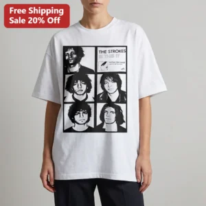 The Strokes Is This It Album Cover Tee Vintage Indie Rock Band Graphic Shirt Gift for Music Fans available at our Los Angeles warehouse