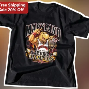 The Terrapins of Maryland National Champions Testudo Mascot Tee University of Maryland UMD College B available at our Los Angeles warehouse