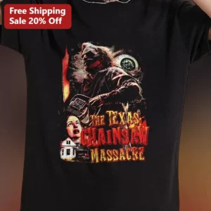 The Texas Chainsaw Massacre Tee Leatherface Vintage Horror Movie Shirt available at our Los Angeles warehouse