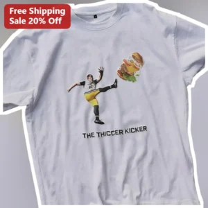 The Thiccer Kicker Harrison Mevis Football Player Tee available at our Los Angeles warehouse