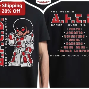 The Weeknd A.F.T.D. After Hours Til Dawn Stadium World Tour '26 Graphic Tee available at our Los Angeles warehouse