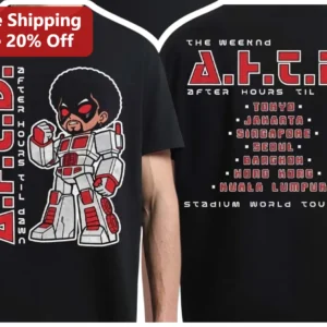 The Weeknd After Hours Til Dawn Stadium World Tour '26 Graphic Tee available at our Los Angeles warehouse