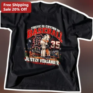 There Is Crying In Baseball Justin Verlander Forever A Tiger Tee Detroit Tigers Fan Gift available at our Los Angeles warehouse
