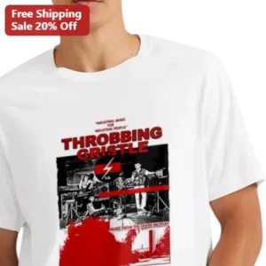Throbbing Gristle Industrial Music Tee Music From The Death Factory Graphic Shirt available at our Los Angeles warehouse