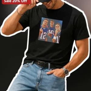 Tom Brady Funny Football Players Graphic Tee for Men available at our Los Angeles warehouse