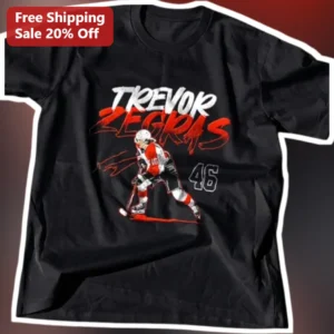 Trevor Zegras Anaheim Ducks Hockey Player Graphic Tee for Men Women NHL Fan Gift available at our Los Angeles warehouse
