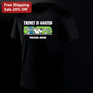 TriMet Is Goated Tee, Funny Portland Oregon Transit Bus Goats Shirt, Public Transit Rider Gift, Port available at our Los Angeles warehouse