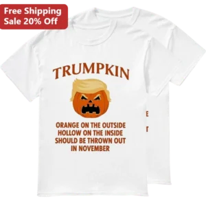 Trumpkin Orange on the Outside Hollow on the Inside Thrown Out in November Funny Anti-Trump Hallowee available at our Los Angeles warehouse