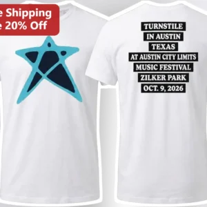 Turnstile Austin Texas ACL Music Festival Zilker Park Oct 9 2026 Graphic Tee available at our Los Angeles warehouse