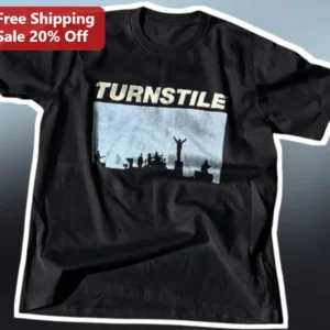 Turnstile Band Graphic Tee Distressed Vintage Concert Poster Style Shirt for Punk Rock Fans available at our Los Angeles warehouse
