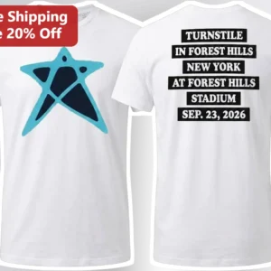 Turnstile Forest Hills Stadium Sep 23 2026 Concert Tee available at our Los Angeles warehouse