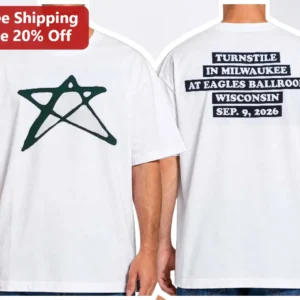 Turnstile Milwaukee At Eagles Ballroom Wisconsin Sep 9 2026 Tee available at our Los Angeles warehouse