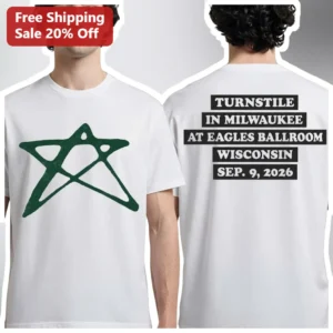 Turnstile Milwaukee Eagles Ballroom Sept 9 2026 Concert Tee available at our Los Angeles warehouse